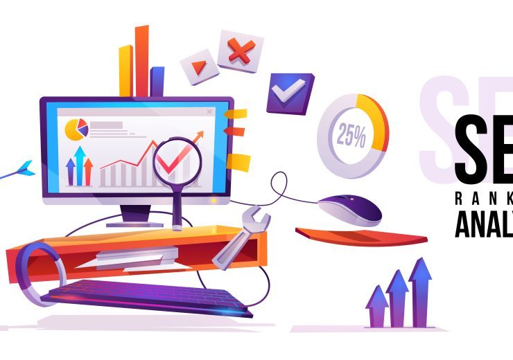 SEO ranking analysis internet technology banner