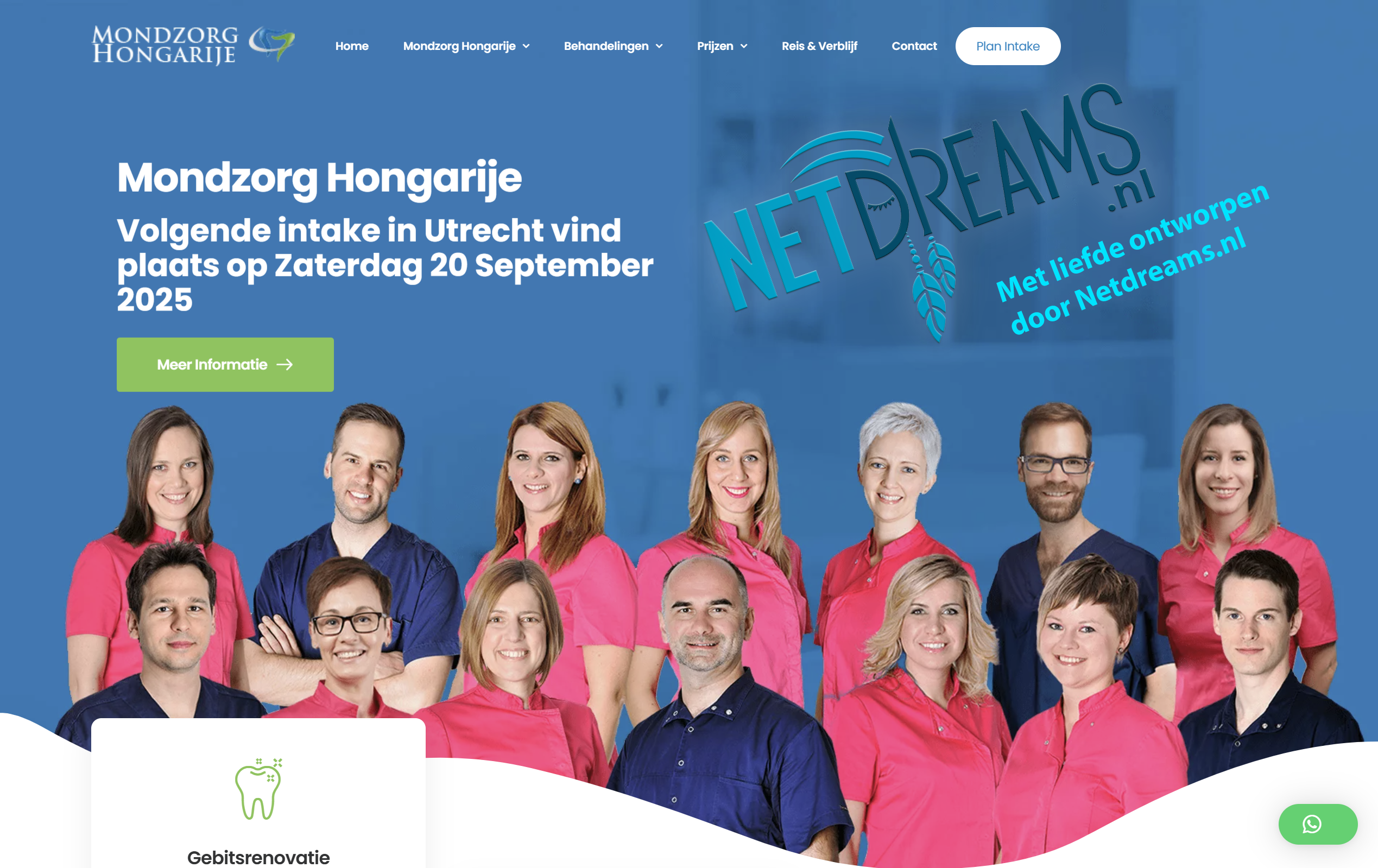 Praktijkvoorbeeld: Mondzorg Hongarije, ontwikkeld door Netdreams